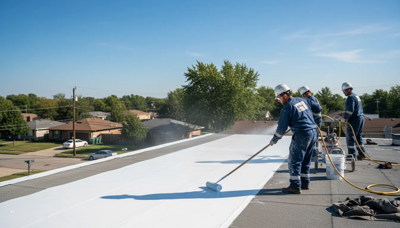 Commercial roof coating in Faucett, MO near me